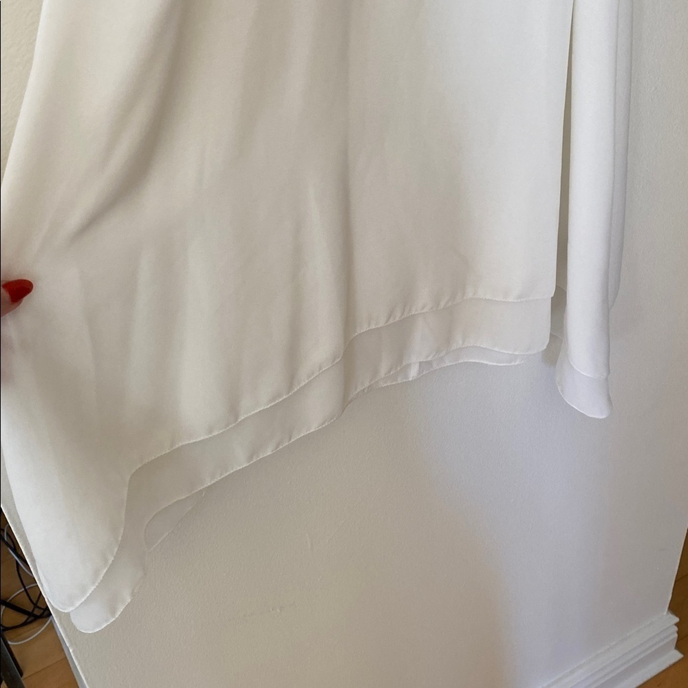 Max Studio Sleevless Eyelet Lace Embroidered White Blouse Size M - Picture 7 of 10